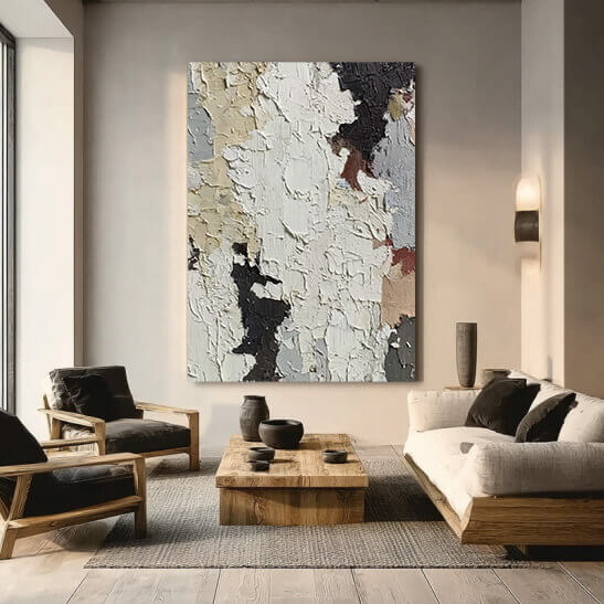 Poem of Tactility - Large exture Impasto Minimalist Textured Wall Art