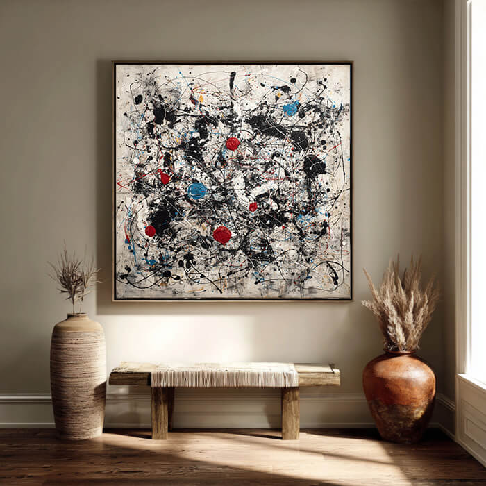 Pollock Inspiration - Large Hand Painted Pollock Style Oil Painting