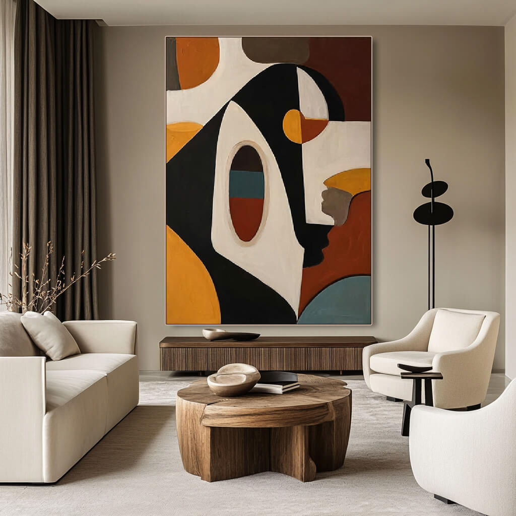 Resonance of Form - Large Modern Hand Geometric Abstract Wall Art