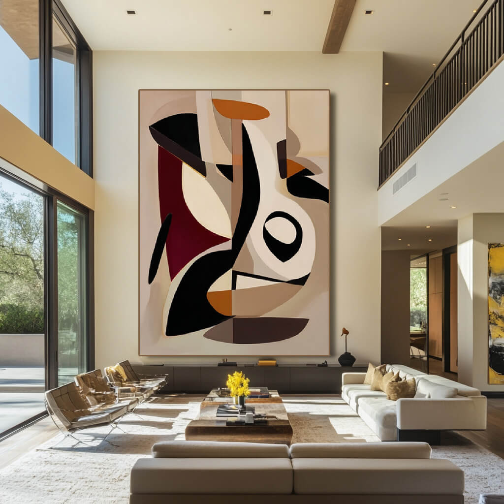 Rhythm of Collage - Large Modern Hand Geometric Abstract Wall Art