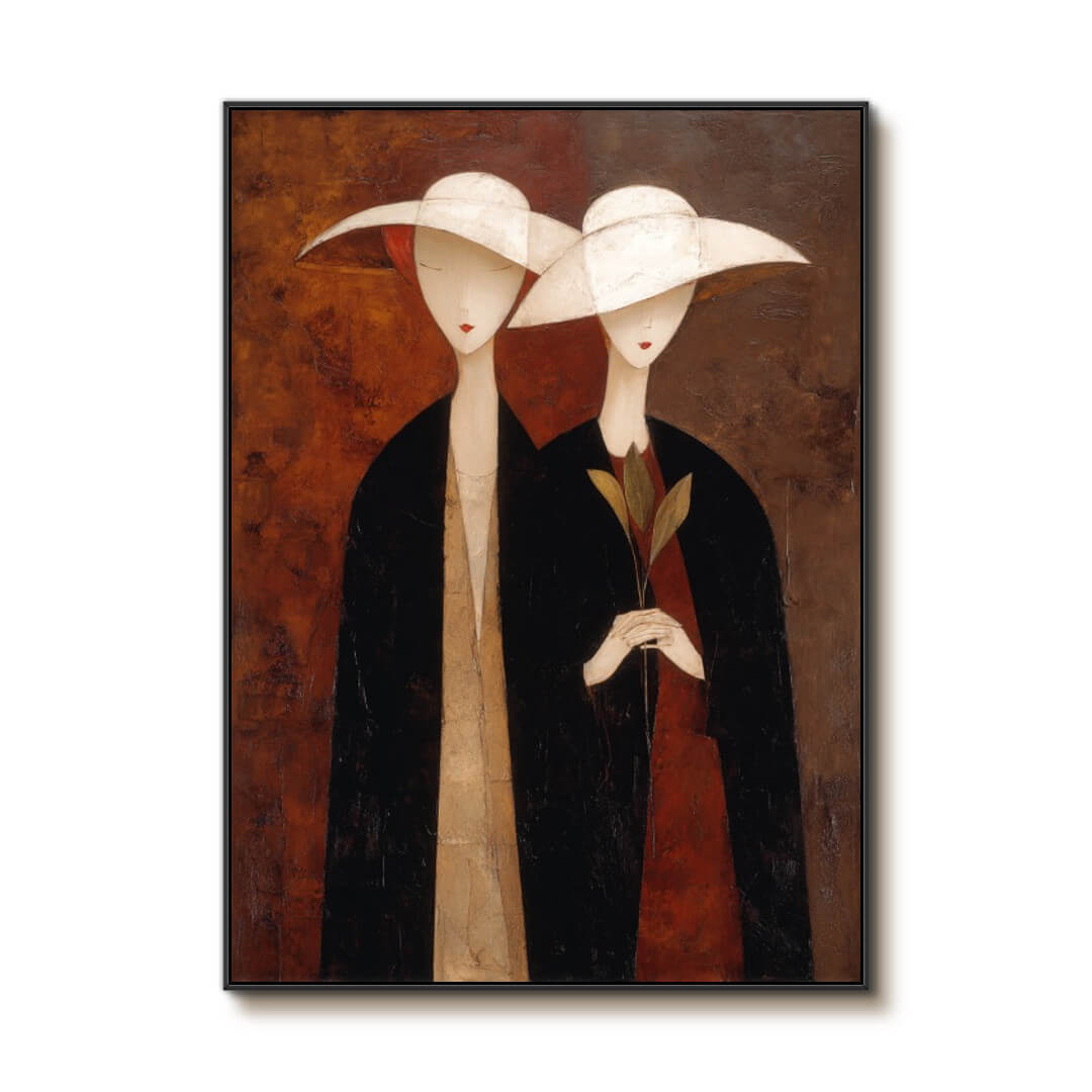 Shadows of Modigliani - Modern Abstract Figurative Wall Art