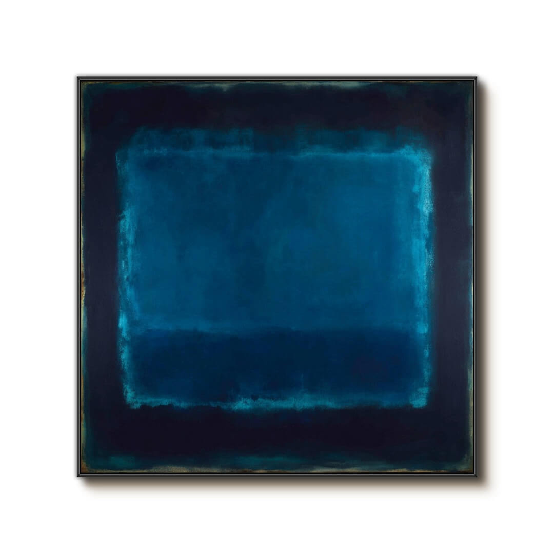 Silent Blue Echoes - Large Abstract Blue Color Field Wall Art