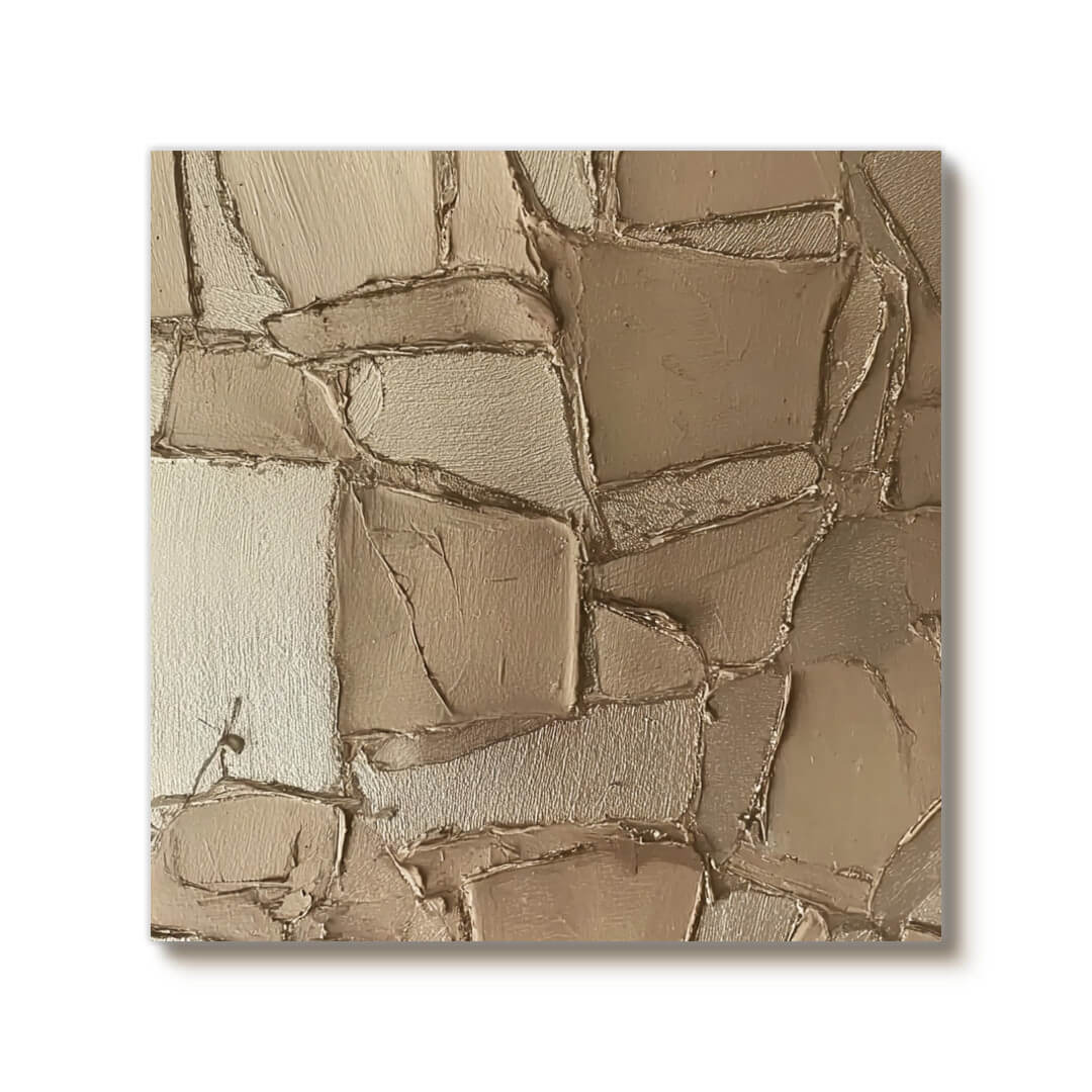 Silent Folds - Large Abstract Hand Painted Wabi Sabi Wall Art