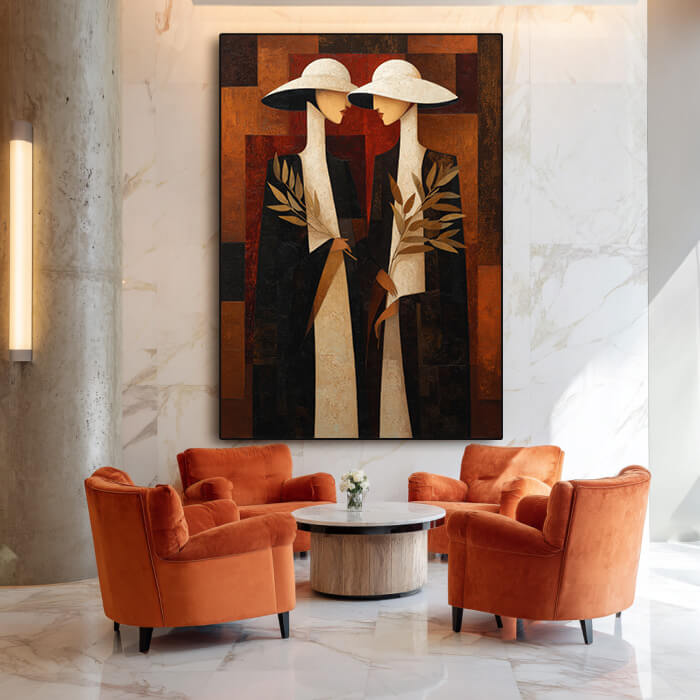 Silhouettes - Modern Abstract Female Portrait Wall Art