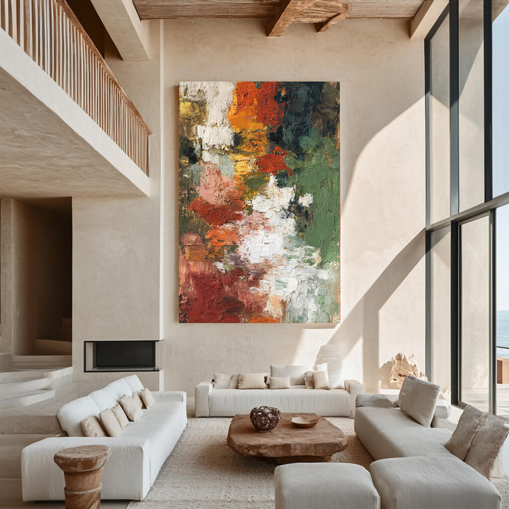 Textural Movement - Large Abstract Earth Tone Wall Art