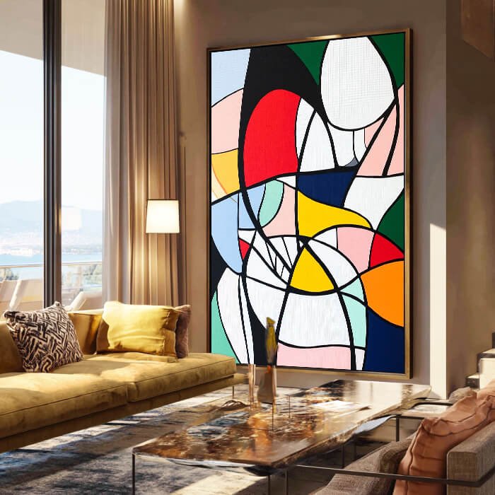The Deconstructed Venus - Large Hand Painted Pop Art Multicolor Block Wall Art