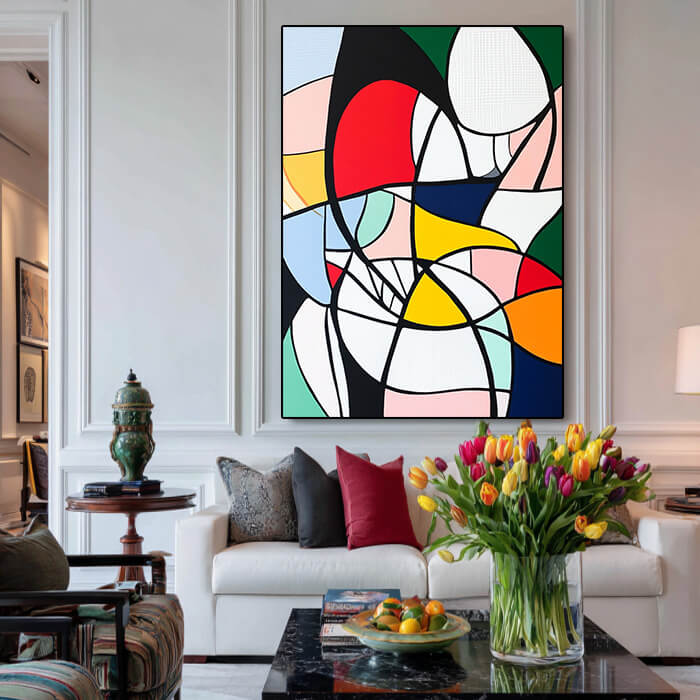 The Deconstructed Venus - Large Hand Painted Pop Art Multicolor Block Wall Art