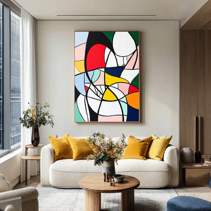 The Deconstructed Venus - Large Hand Painted Pop Art Multicolor Block Wall Art