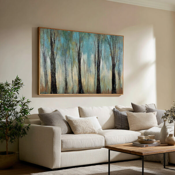 The Ethereal Forest - Large Modern Abstract Forest Oil Painting