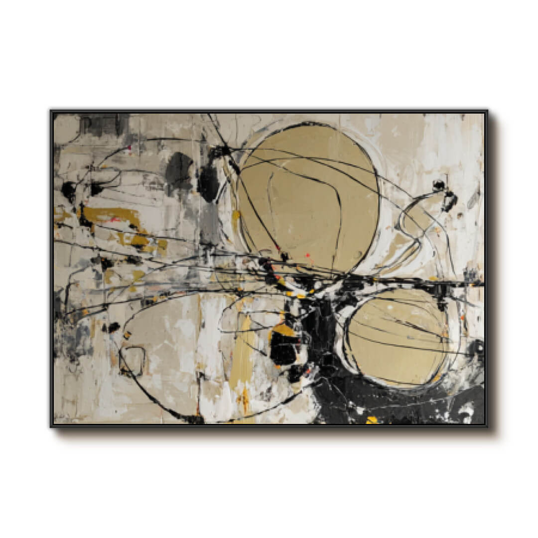 The Golden Trajectory - Large Modern Minimalist Abstract Geometric Wall Art
