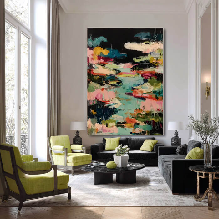 The Gravity of Colors - Modern Impressionist Impasto Wall Art