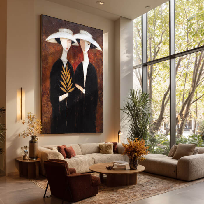 The Moonlight Brims - Modern Abstract Female Portrait Wall Art