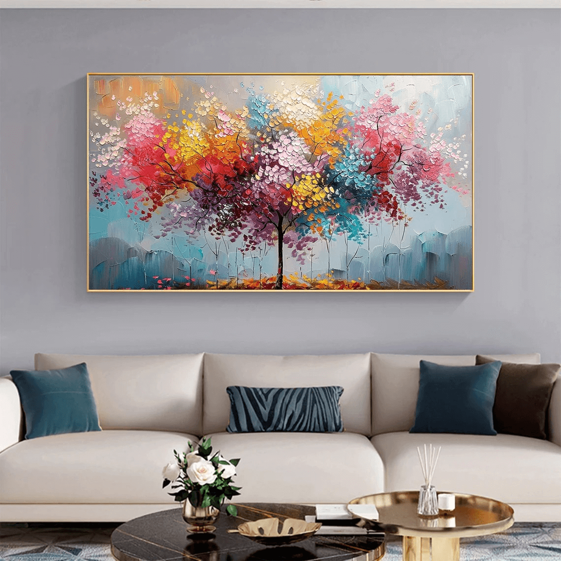 The Painted Grove - Colorful Tree Abstract Wall Art