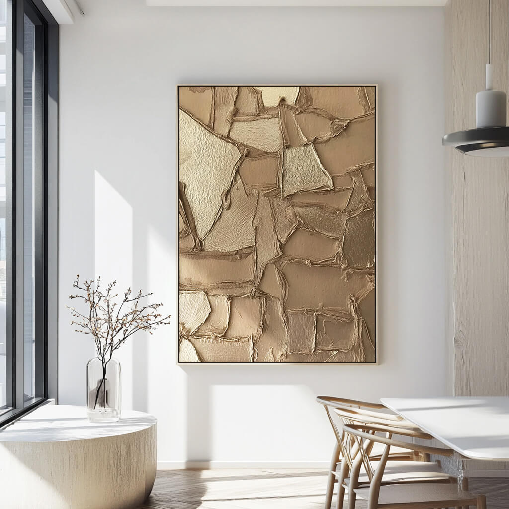 The Silent Pulse - Large Abstract Hand Painted Wabi Sabi Wall Art