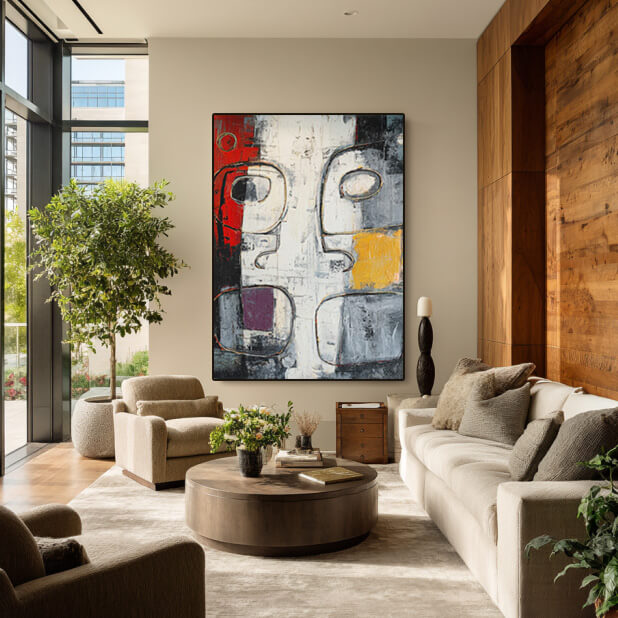 The Undefined Silhouette - Large Expressionist Abstract Portrait Wall Art