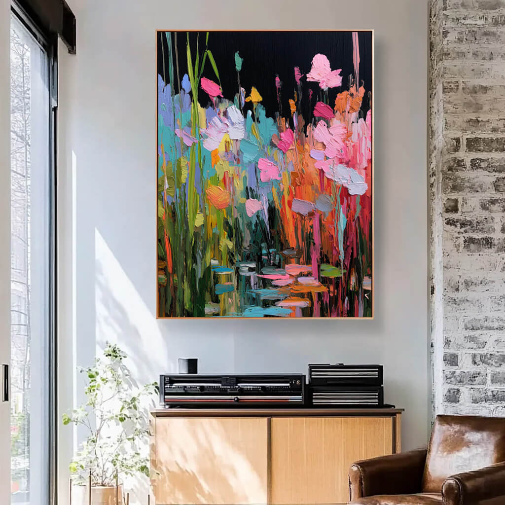 The Wild Bloom - Modern Impressionist Impasto Floral Oil Painting