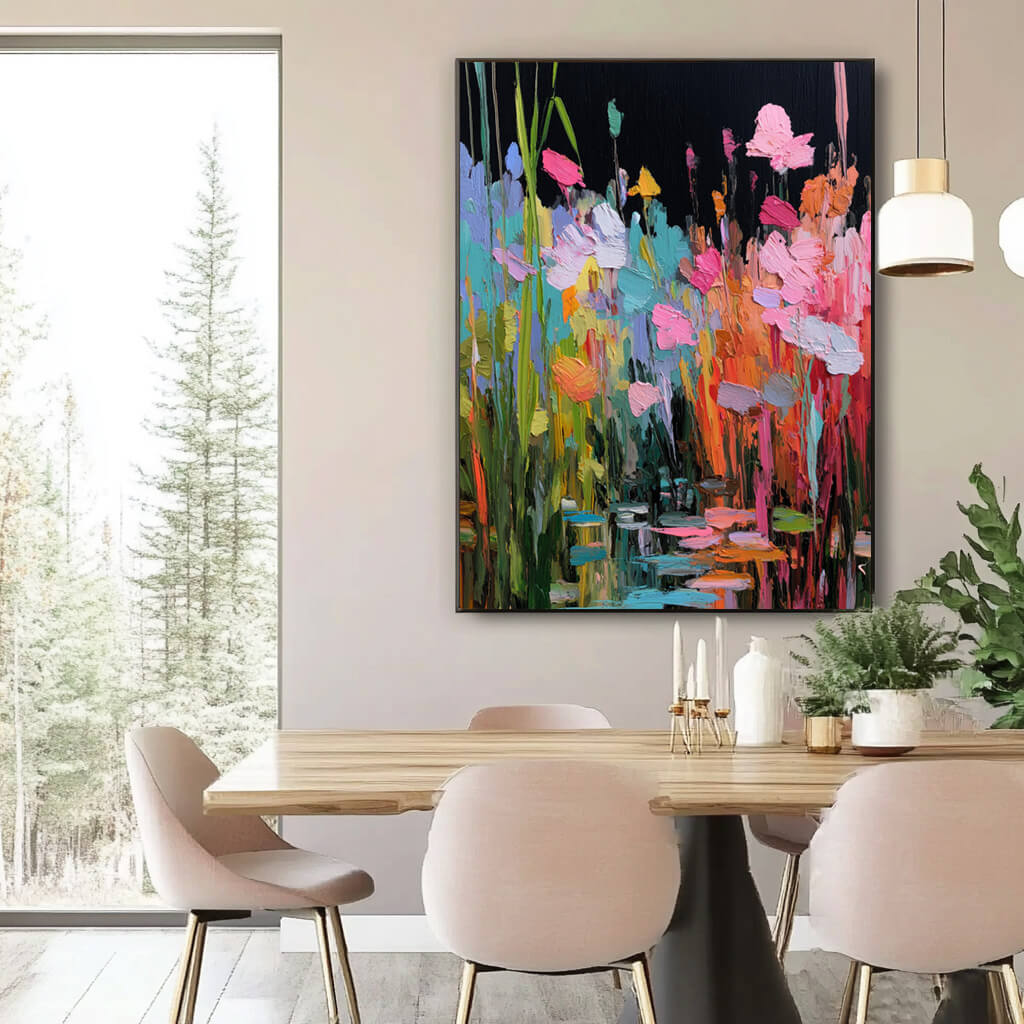 The Wild Bloom - Modern Impressionist Impasto Floral Oil Painting