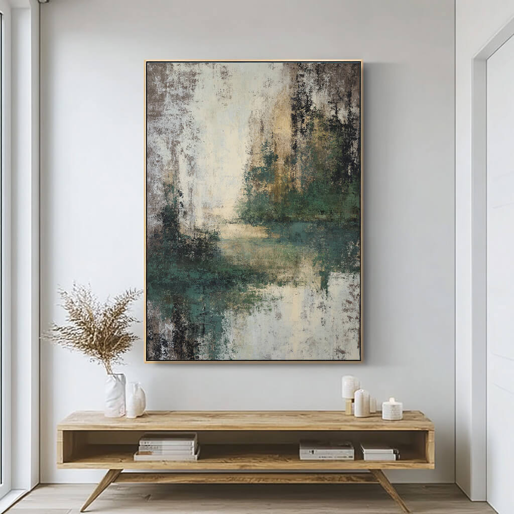 Thicket of Green - Large Modern Abstract Greenery Abstract Wall Art