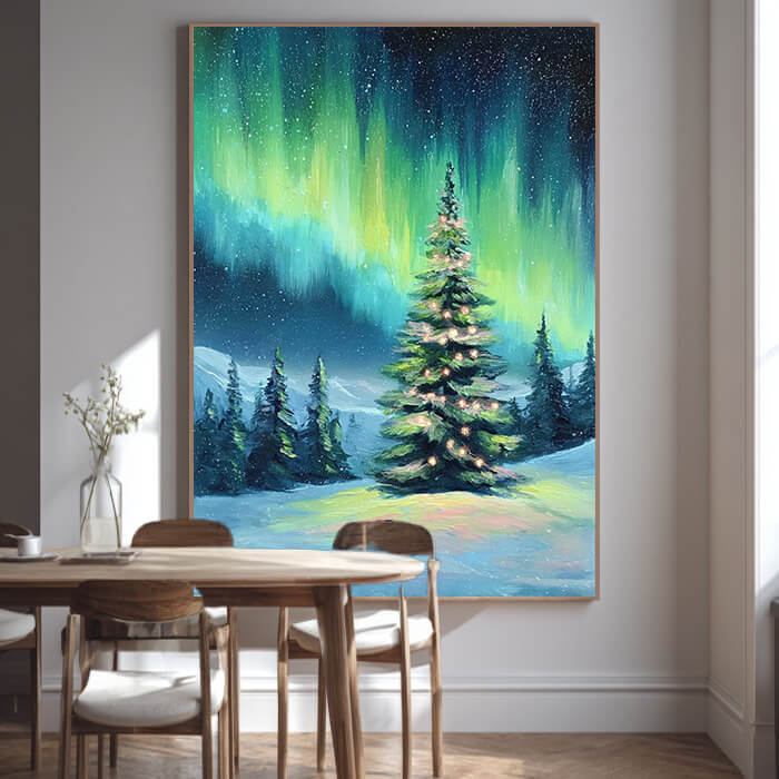 Tree of Aurora I - Large Christmas Tree Wall Art