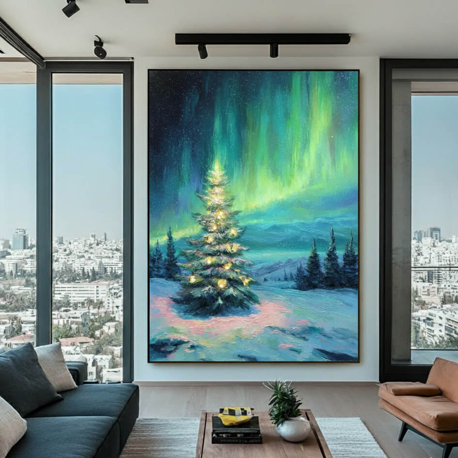 Tree of Aurora - Large Christmas Tree Wall Art