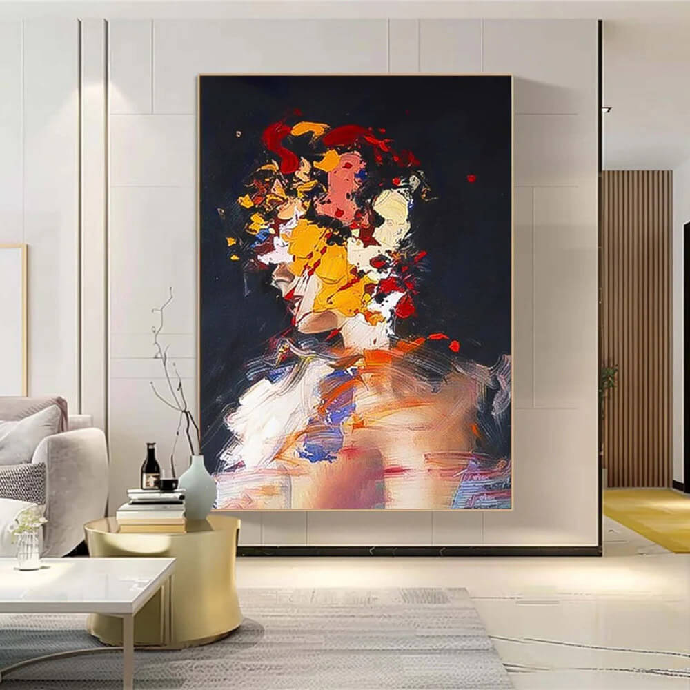 Unfinished Beauty - Colorful Abstract Woman Portrait Art