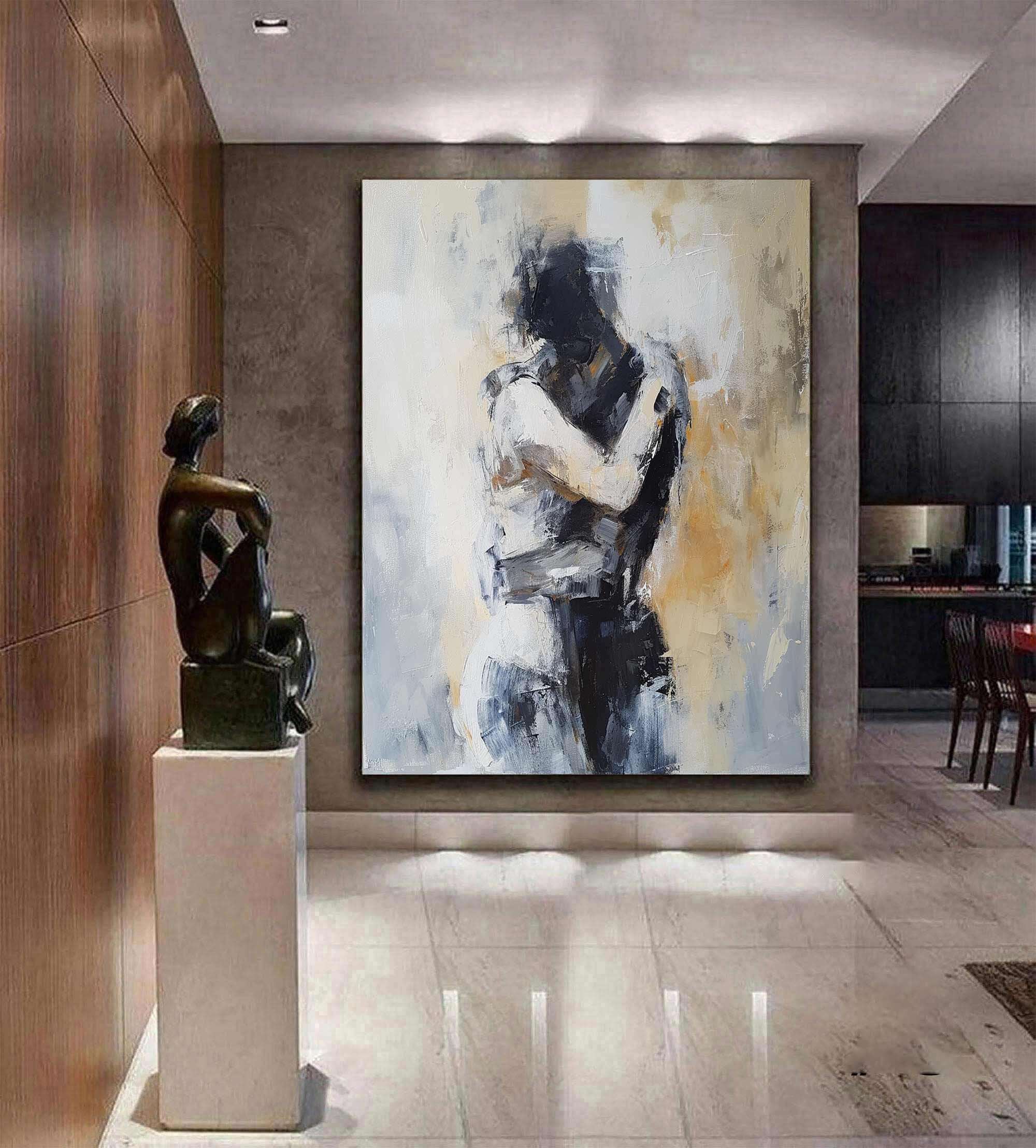 Unspoken Gravity I - Large Abstract Figure Wall Art