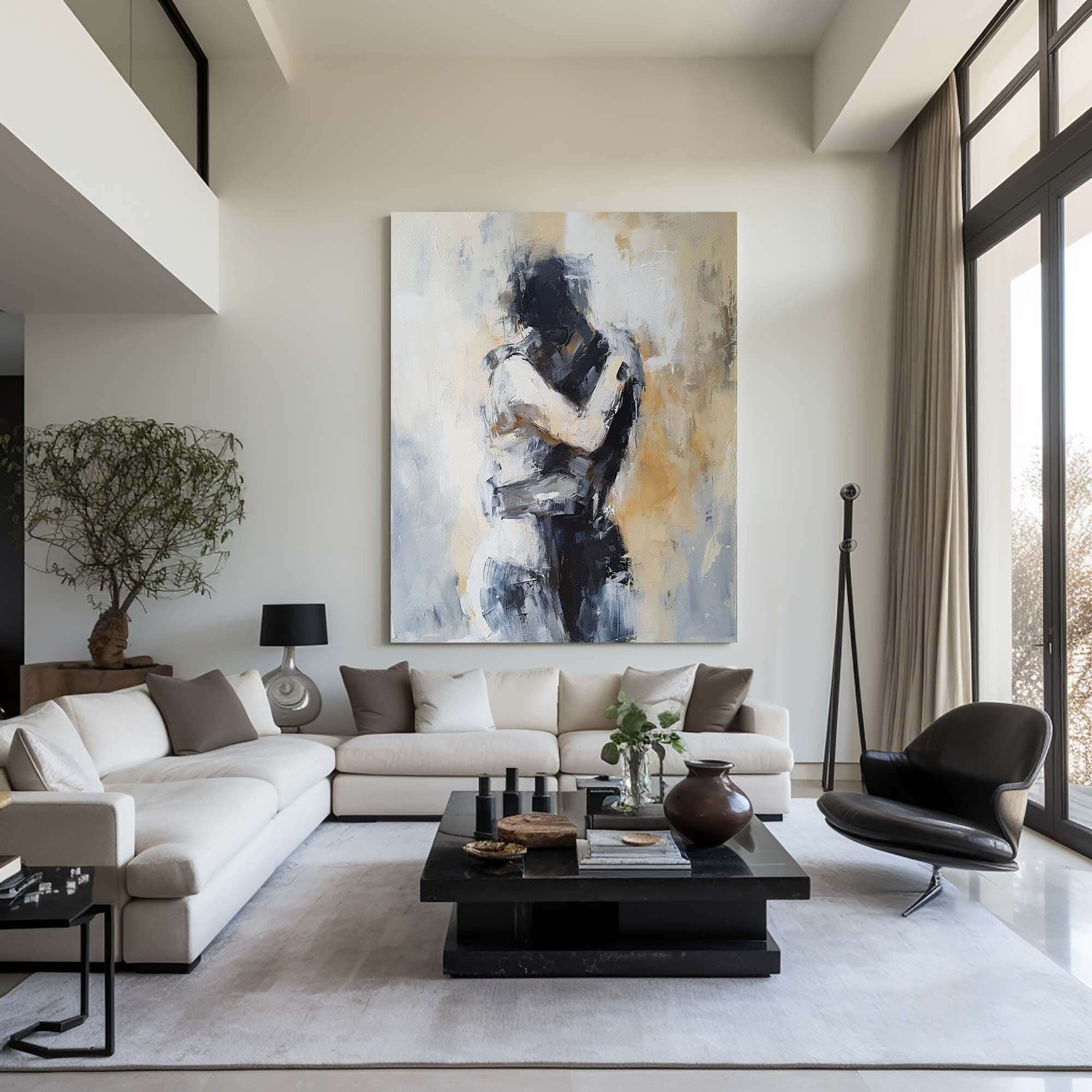 Unspoken Gravity I - Large Abstract Figure Wall Art