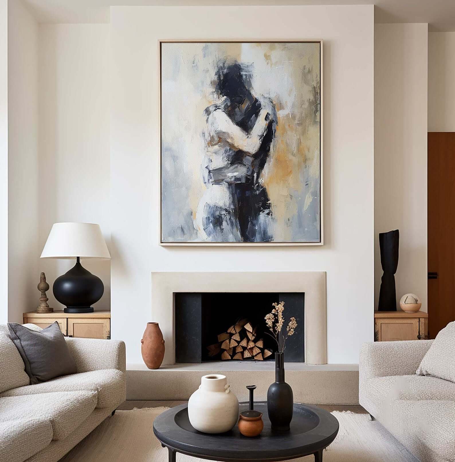 Unspoken Gravity I - Large Abstract Figure Wall Art