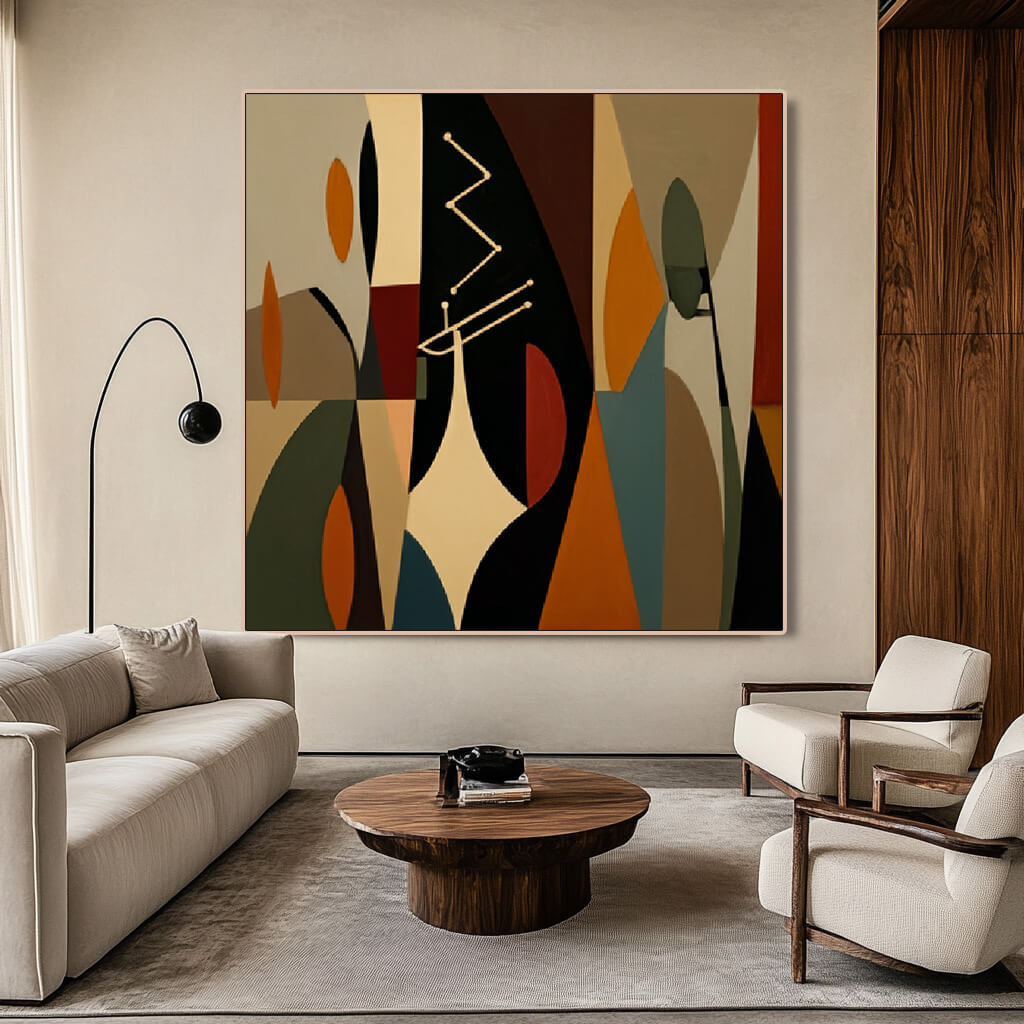 Variations on Order - Large Modern Minimalist Geometric Wall Art