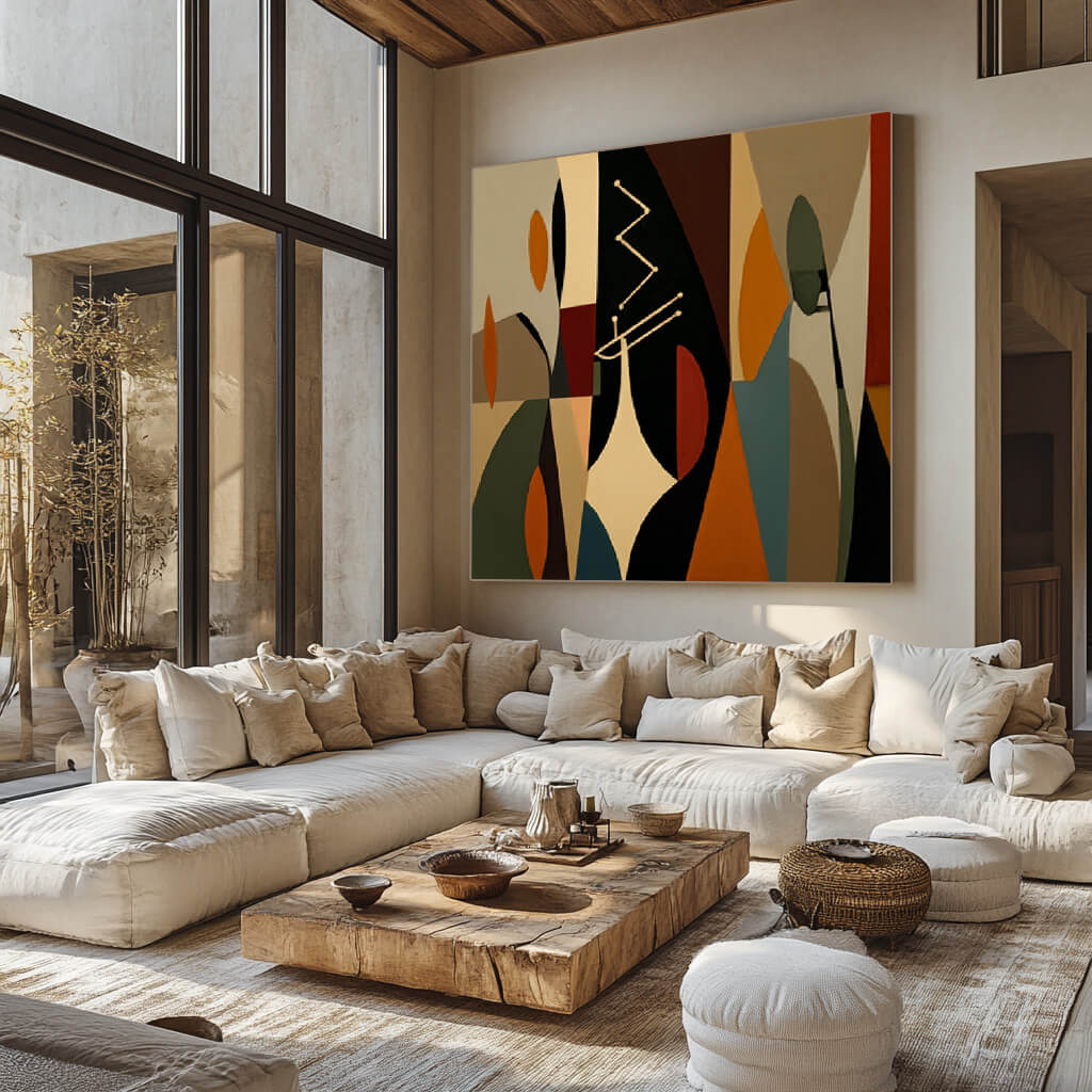 Variations on Order - Large Modern Minimalist Geometric Wall Art
