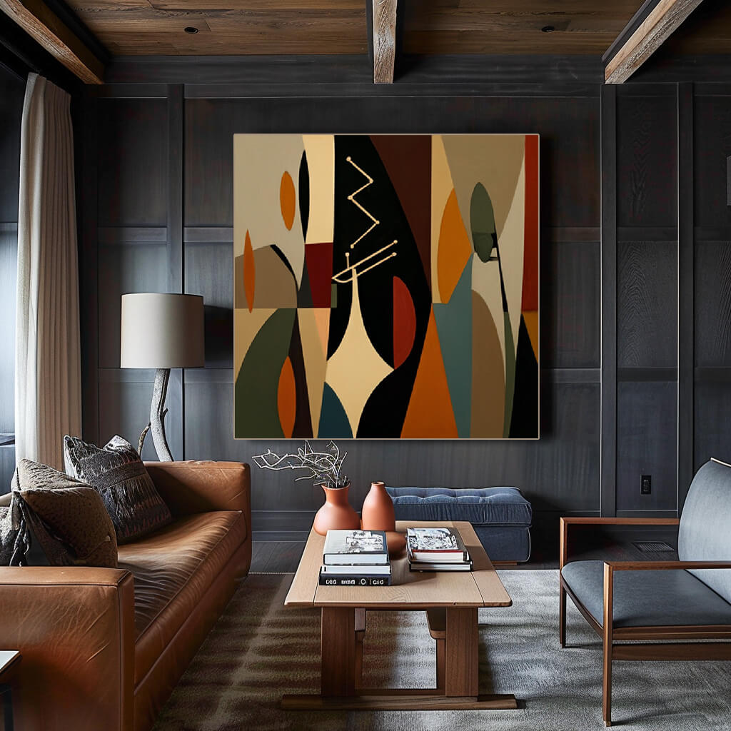 Variations on Order - Large Modern Minimalist Geometric Wall Art