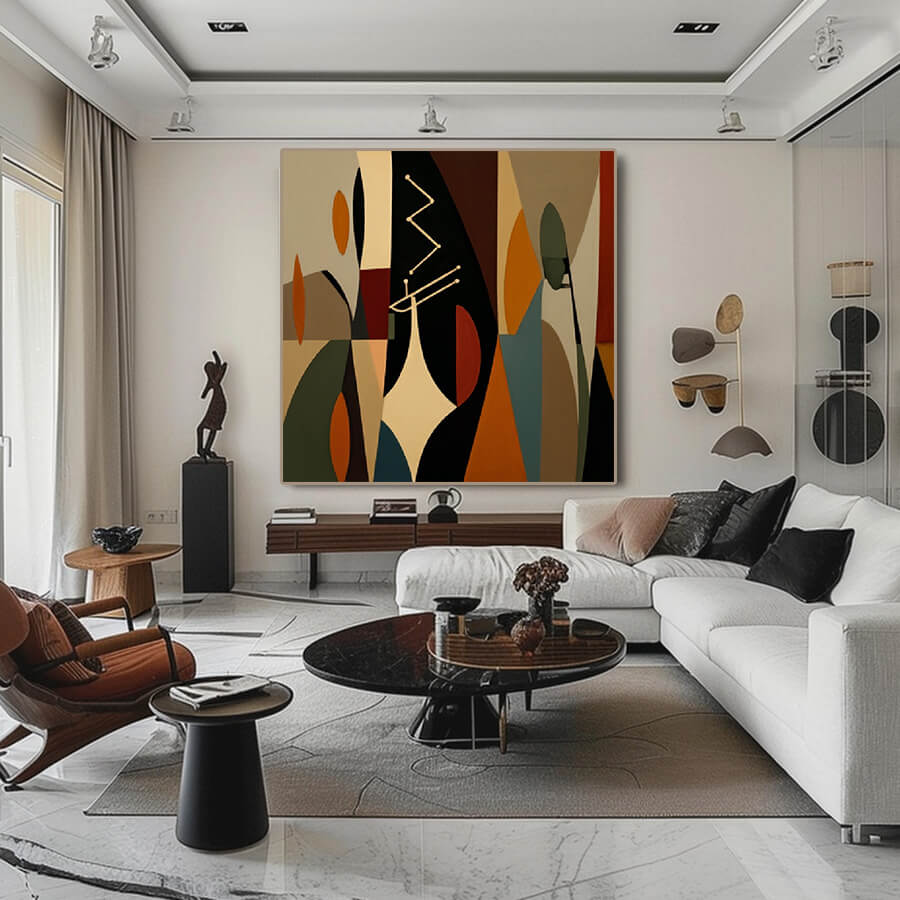 Variations on Order - Large Modern Minimalist Geometric Wall Art