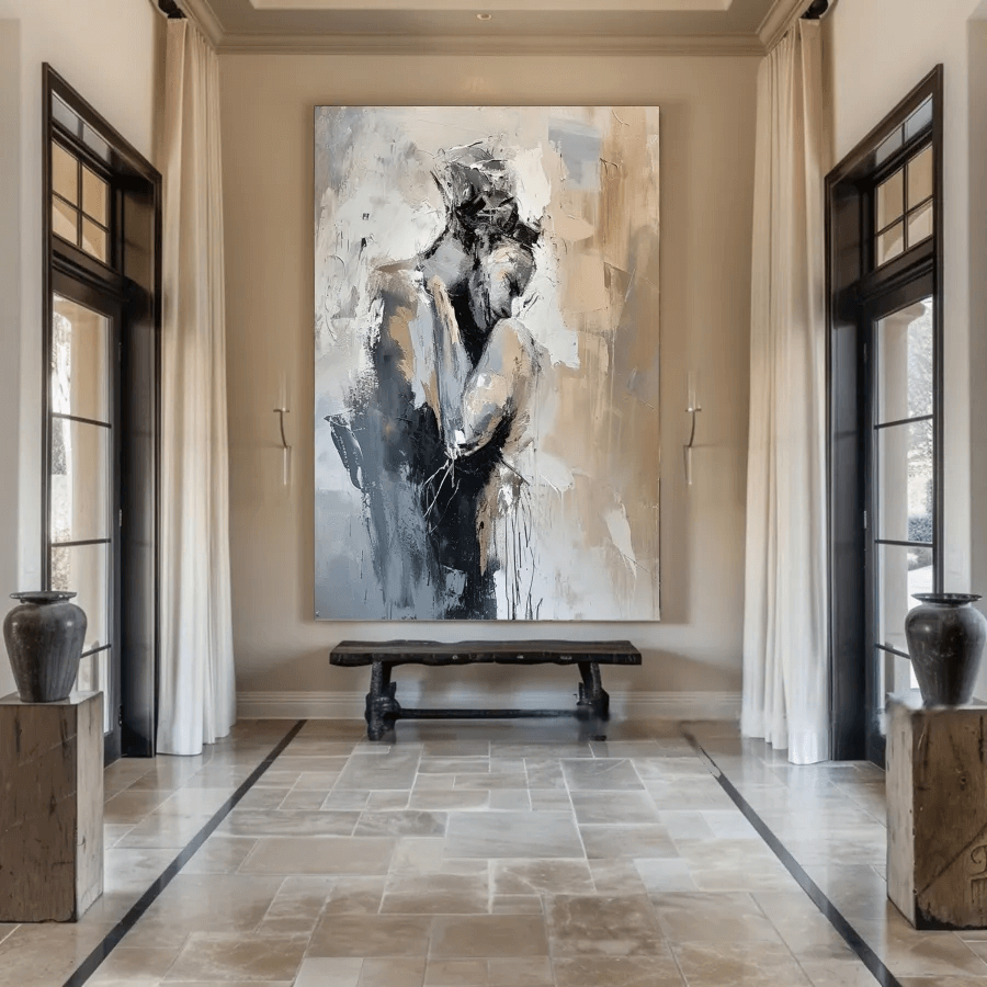 What the Heart Knows - Modern Embrace Abstract Art Painting