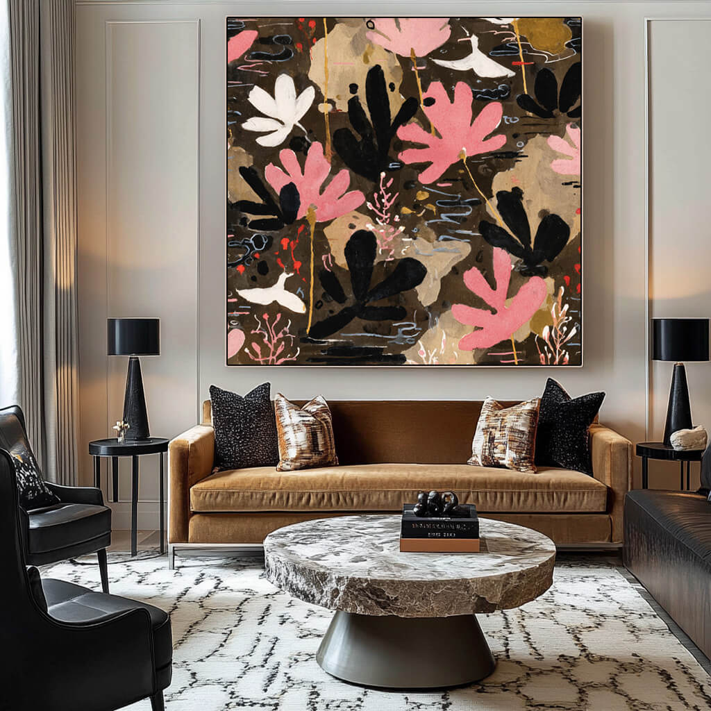 Whispers of Flora - Modern Abstract Botanical Wall Art