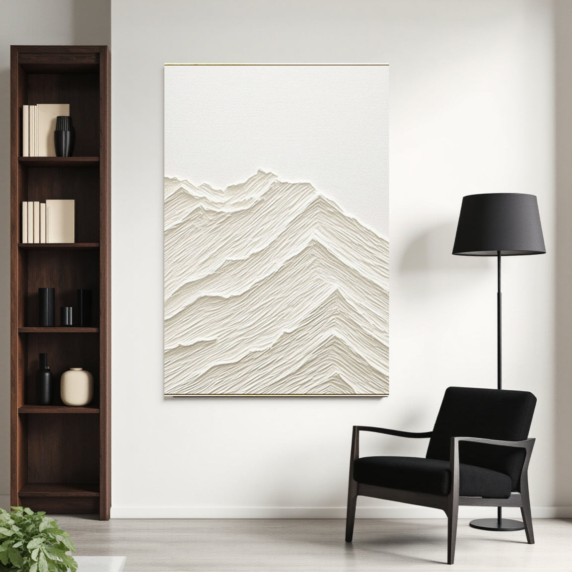Textured Peaked Mountain Wall Art