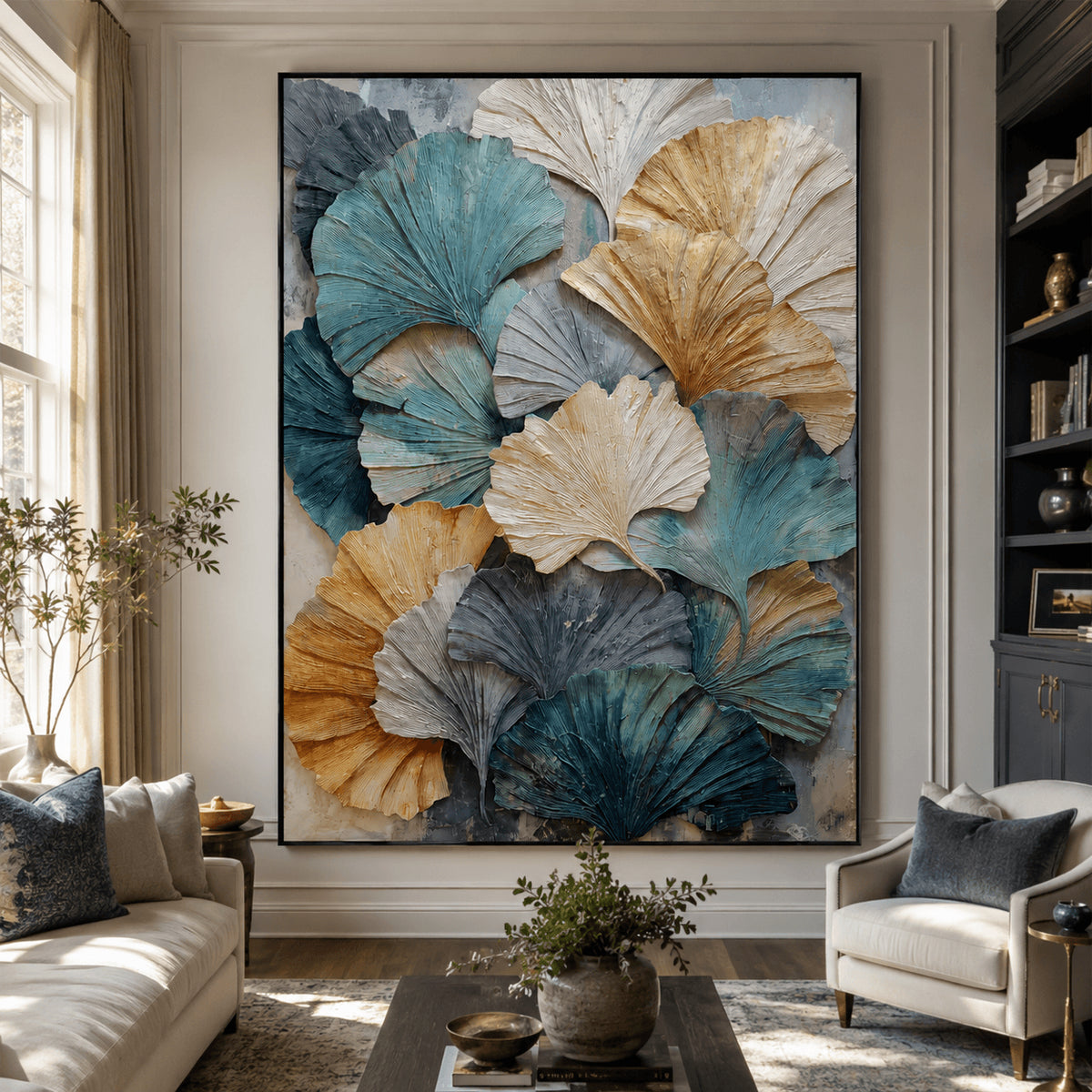Contemporary Botanical | Autumn Ginkgo Leaves
