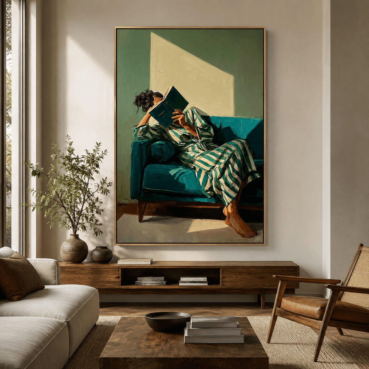 Impressionist Art | Sunlit Book Retreat