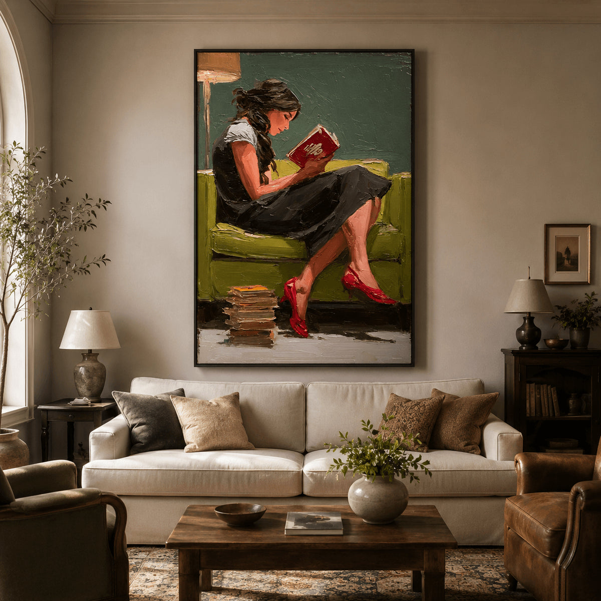 Impressionist Art | Evening Book Glow