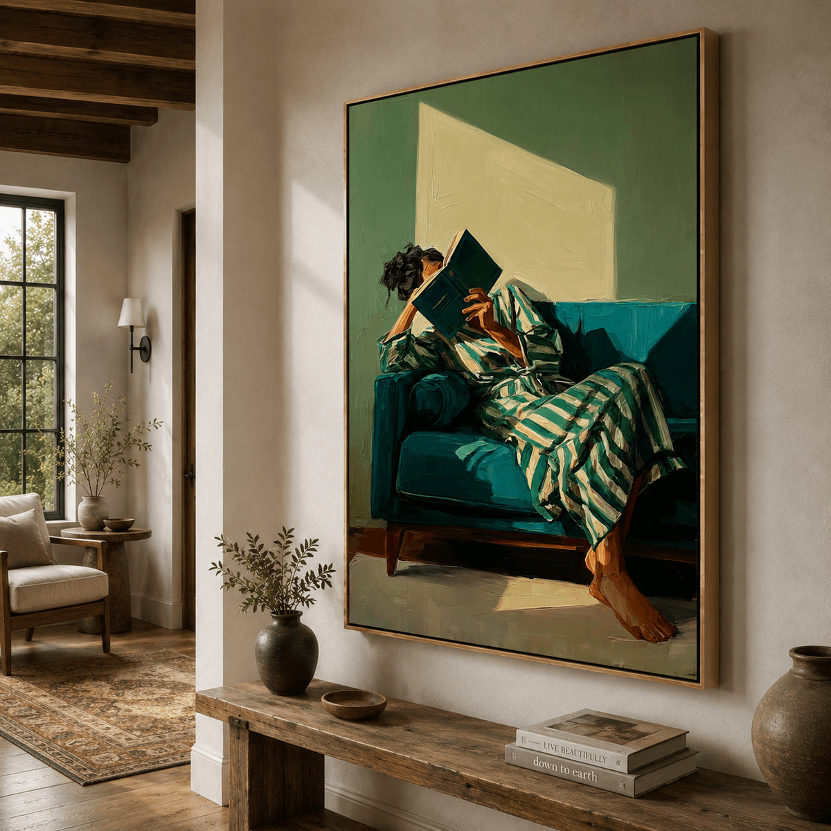 Impressionist Art | Sunlit Book Retreat