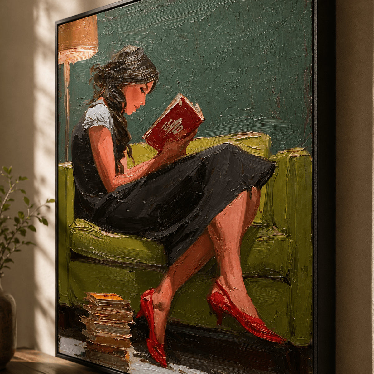 Impressionist Art | Evening Book Glow