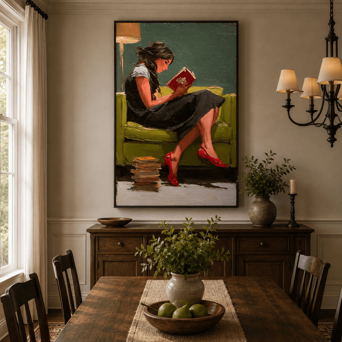 Impressionist Art | Evening Book Glow