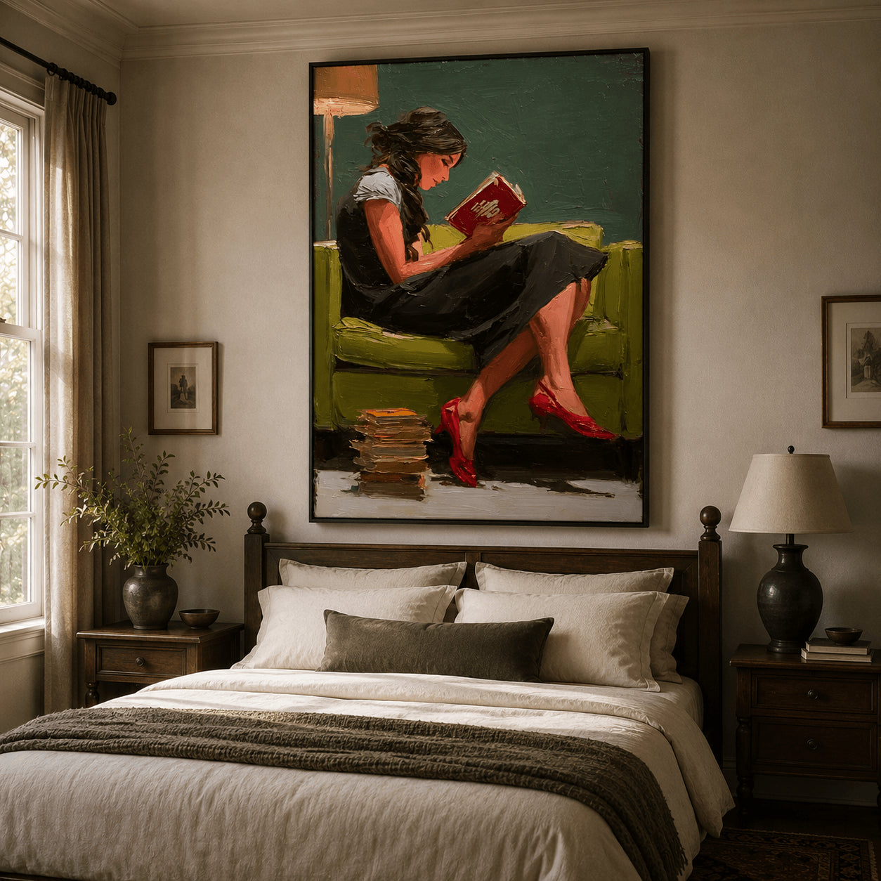 Impressionist Art | Evening Book Glow