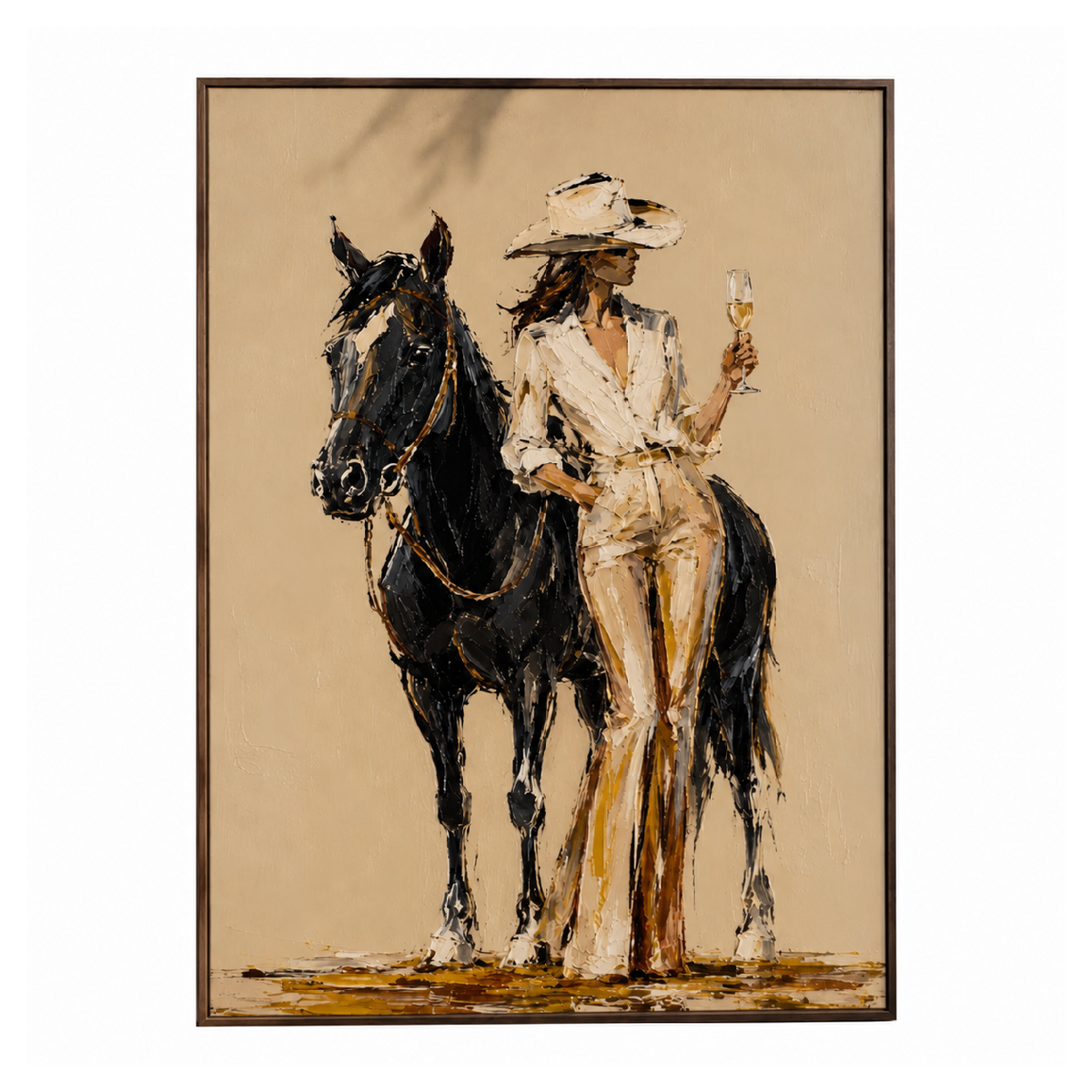Vintage Americana Art | Champagne on the Range