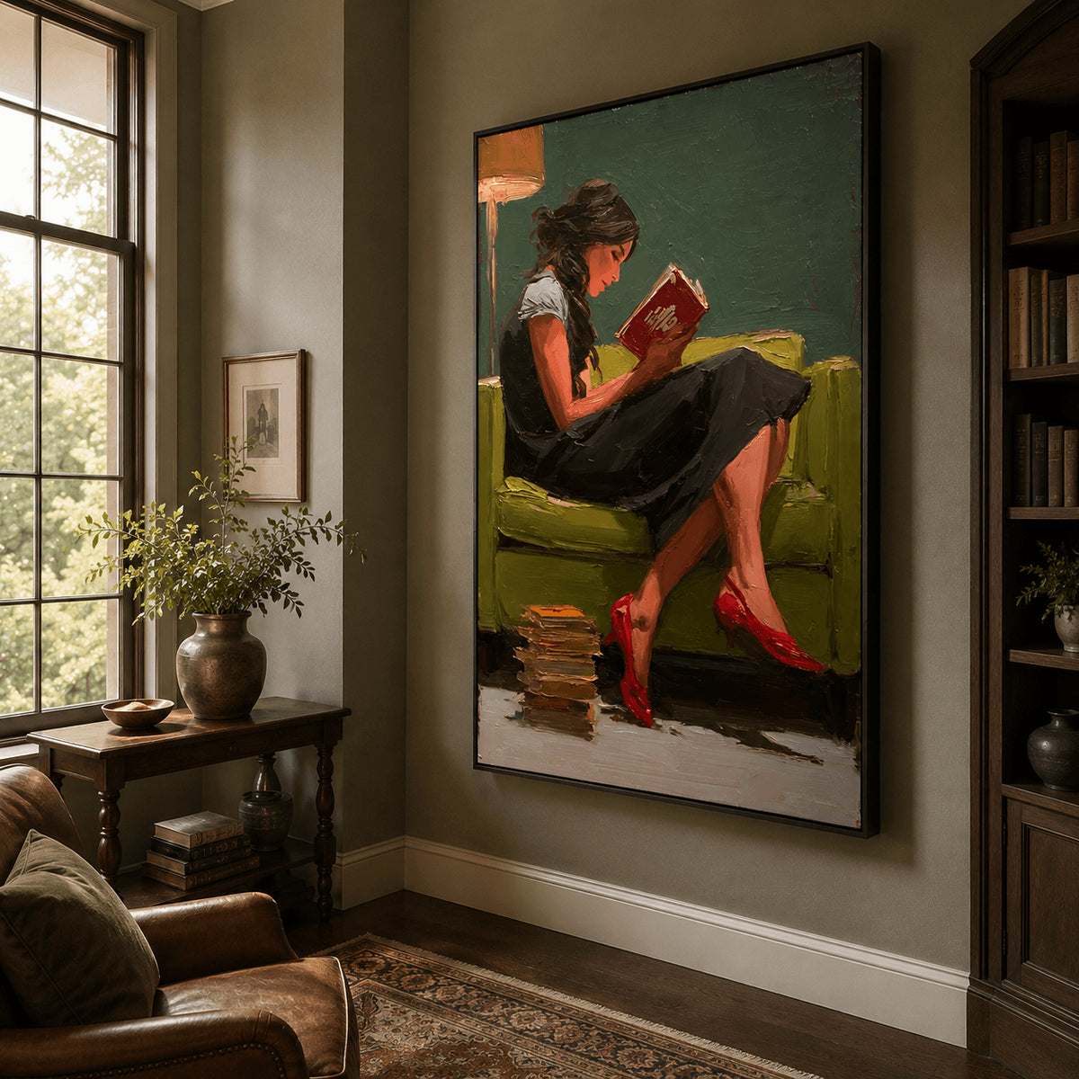 Impressionist Art | Evening Book Glow