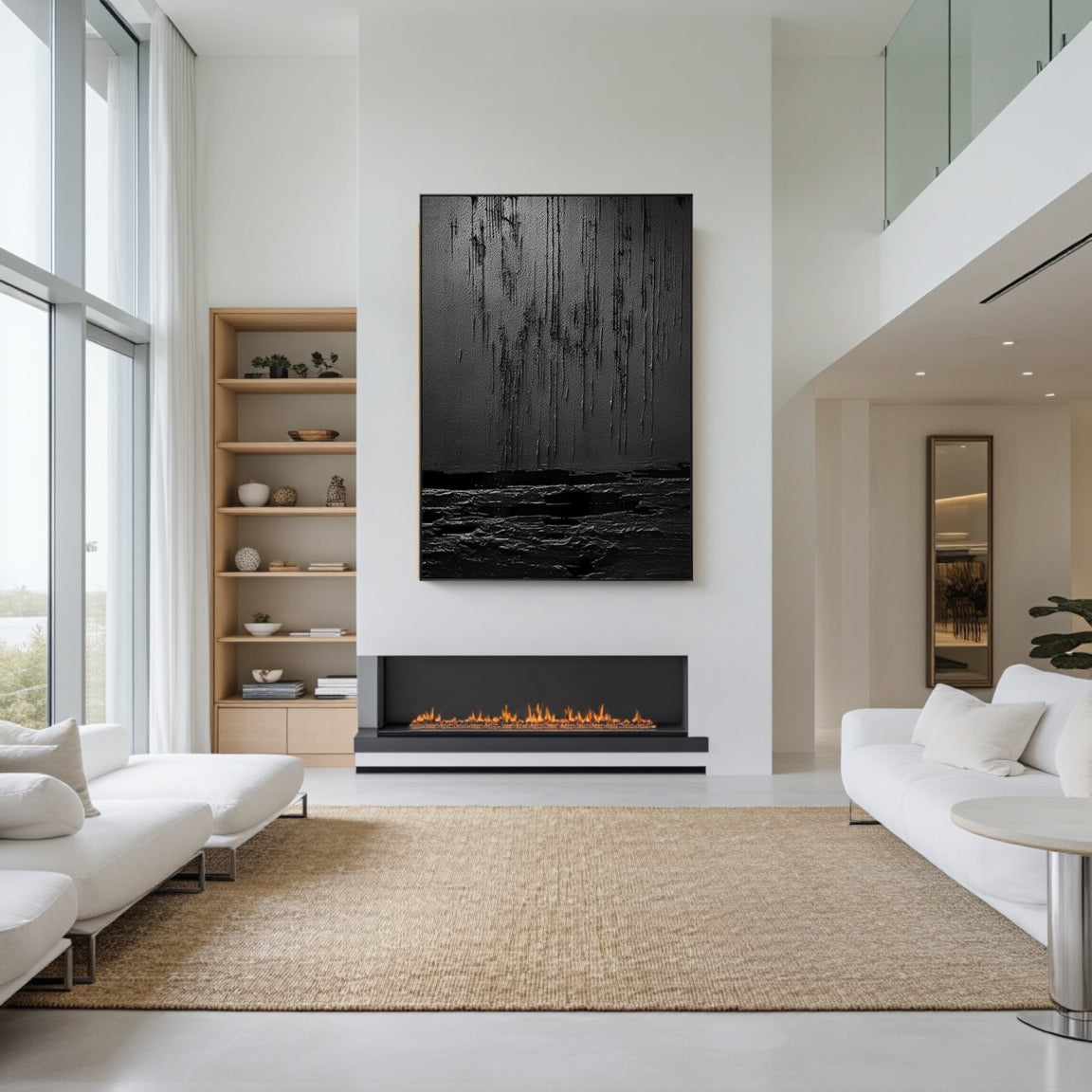 Sculptural Drip Effect Abstract Wall Art