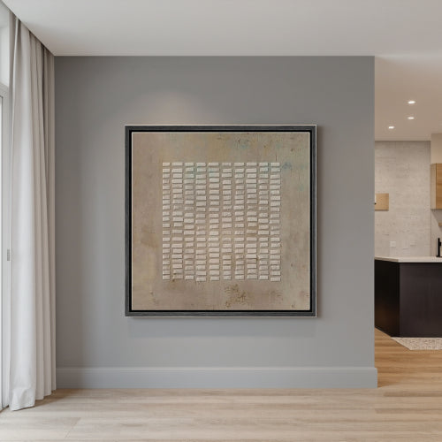 Textured Grid Block Wall Art