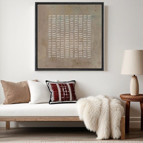 Textured Grid Block Wall Art
