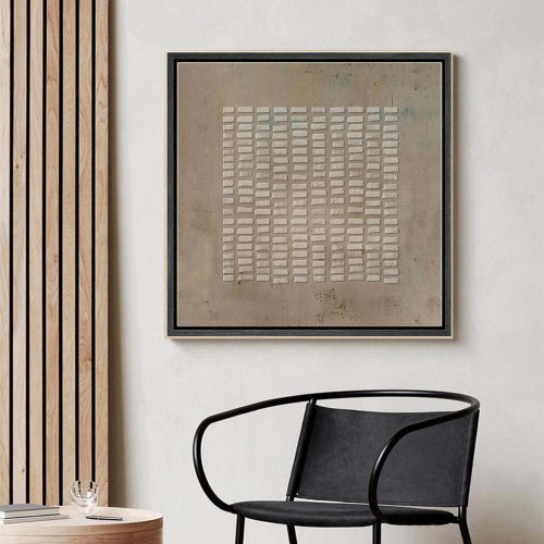 Textured Grid Block Wall Art