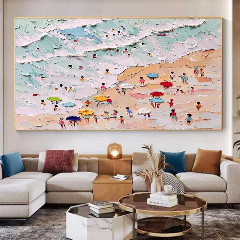 Textured Pastel Beach Wall Art