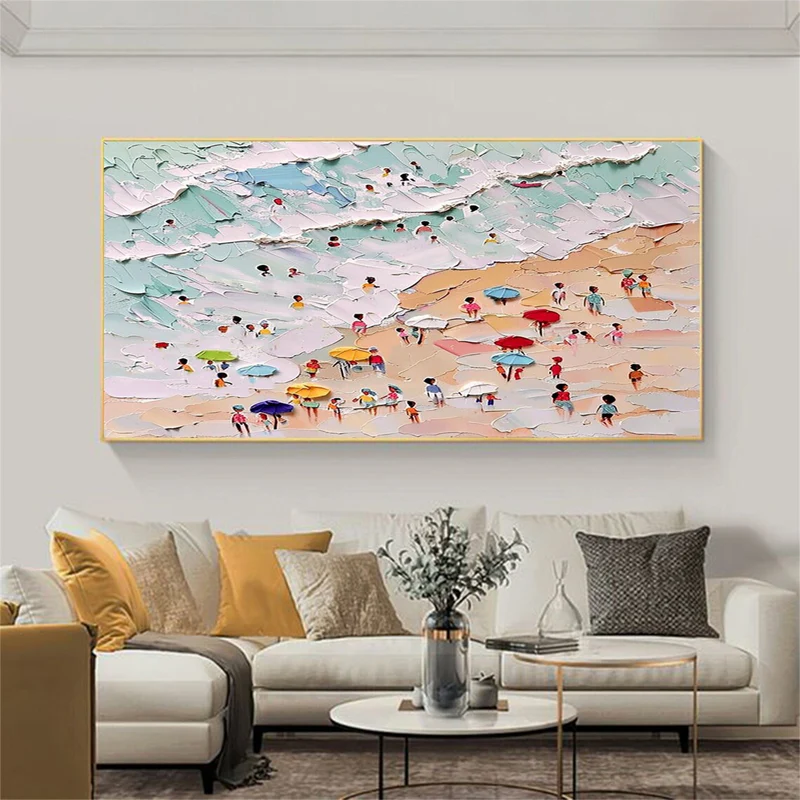 Textured Pastel Beach Wall Art
